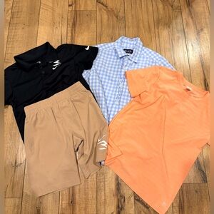 Nike Black Polo Shirt with White Swoosh